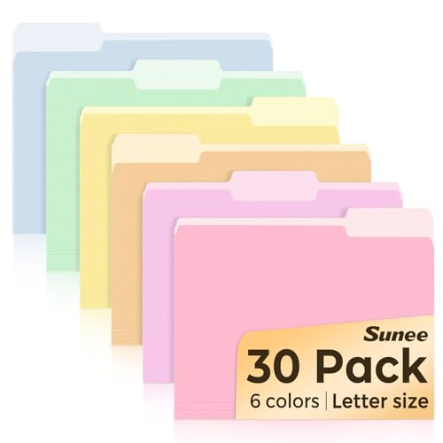 top-tier SUNEE File Folders, 30 Pack Manilla Folders 8.5 Essentials