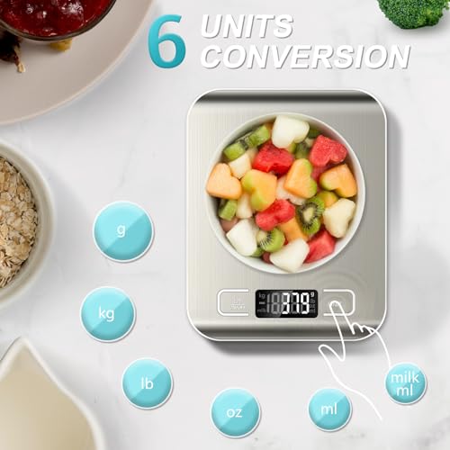 Smart Home Food Scale, 11lb Kitchen Scale with 6 Units Tare Collection