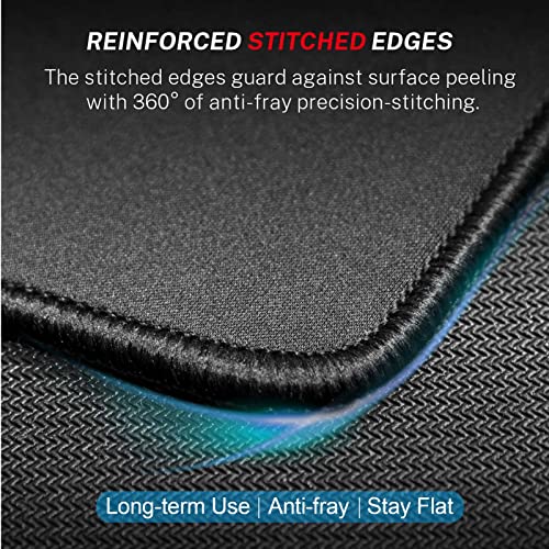 Smart Home MROCO Mouse Pad [30% Larger] with Anti-Fray Stitched Edges, Kit